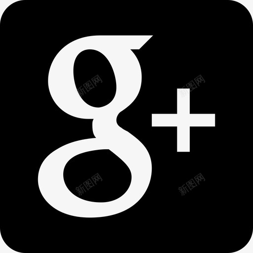 黑色背景上的GooglePlus徽标材质单色图标svg_新图网 https://ixintu.com 单色 材质设计 黑色背景上的GooglePlus徽标