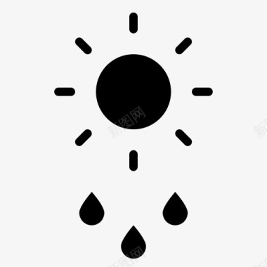 日雨预报太阳图标图标