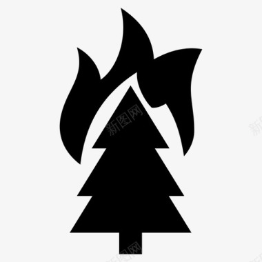 森林火灾福利斯自然火灾图标图标