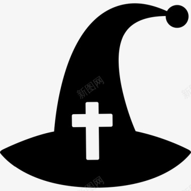 万圣节女巫帽恐怖之夜图标图标