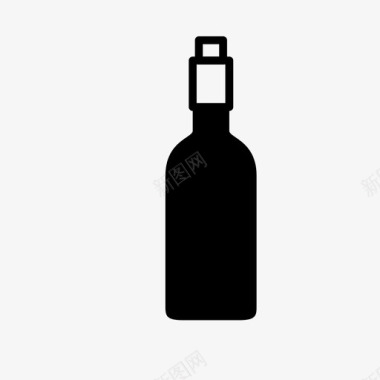 酒瓶酒精玻璃瓶图标图标