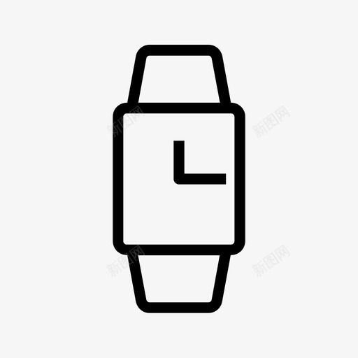 智能手表数字时间图标svg_新图网 https://ixintu.com 其他v型轮廓 数字 时间 智能手表 腕表