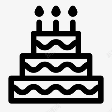 生日蛋糕周年纪念结婚蛋糕图标图标