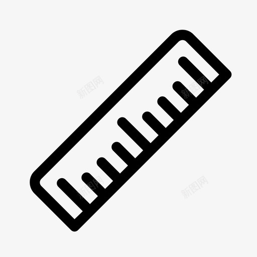 尺子英寸刻度图标svg_新图网 https://ixintu.com 刻度 尺子 尺寸 工具 英寸