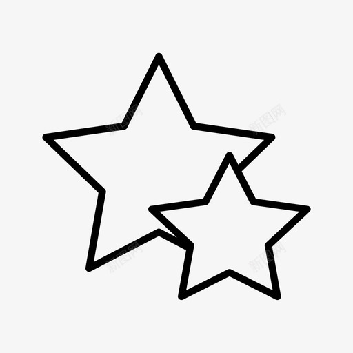 星星双星像图标svg_新图网 https://ixintu.com 像 双星 星星 速率