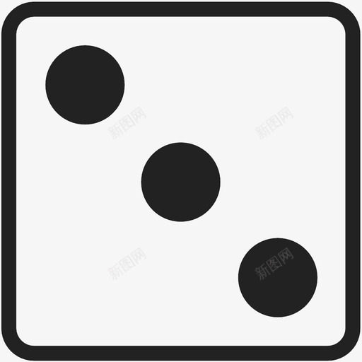 掷骰子三掷骰子图标svg_新图网 https://ixintu.com 掷骰子 掷骰子三