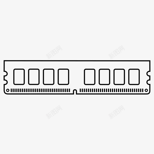 ddr2存储器微芯片随机存取存储器图标svg_新图网 https://ixintu.com ddr2存储器 sdram 微芯片 随机存取存储器