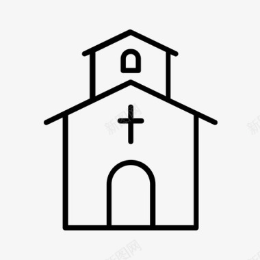 教堂小教堂基督教图标图标