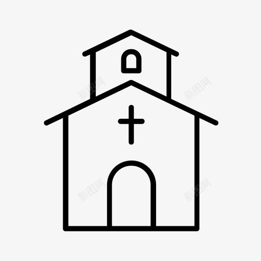 教堂小教堂基督教图标svg_新图网 https://ixintu.com 基督教 复活节 小教堂 弥撒 教堂