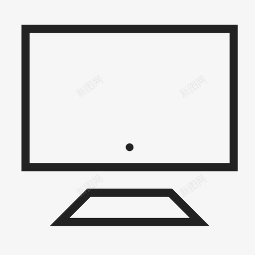 台式机电脑显示器图标svg_新图网 https://ixintu.com 台式机 屏幕 显示器 电脑 电视 输出