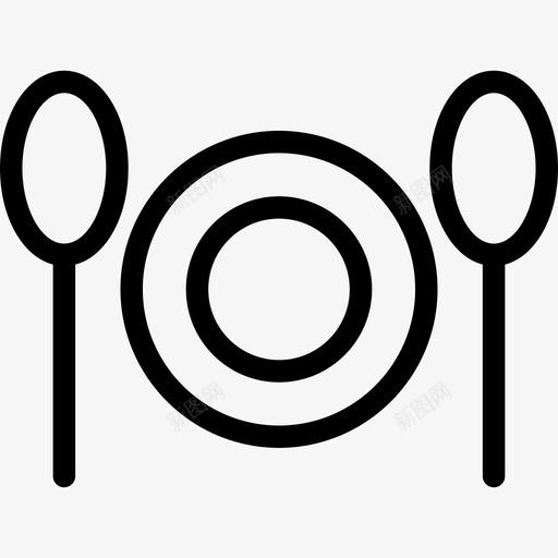 菜餐匙图标svg_新图网 https://ixintu.com 匙 菜 餐 餐厅图标