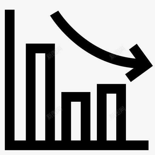 条形图分析递减图图标svg_新图网 https://ixintu.com 分析 图形投影 条形图 演示 递减图