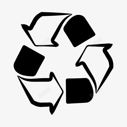 回收再加工再利用图标svg_新图网 https://ixintu.com 再利用 再加工 回收