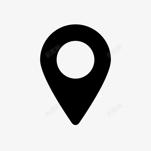 地图针查找位置图标svg_新图网 https://ixintu.com 位置 地图针 导航 查找 标记 野营和探险实心