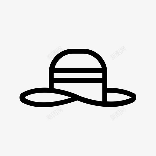 帽子沙滩女人图标svg_新图网 https://ixintu.com 女人 妇女节 帽子 沙滩 沙滩上的女人