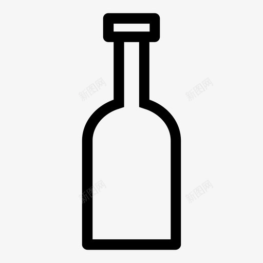 瓶子葡萄酒线条图标svg_新图网 https://ixintu.com 瓶子 线条图标 葡萄酒