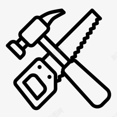 手工工具建筑锤子图标图标