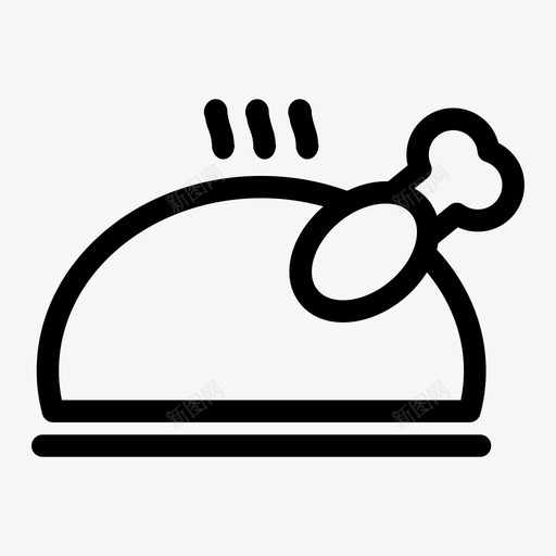 鸡肉食物肉图标svg_新图网 https://ixintu.com 肉 食物 餐馆的标志 鸡肉