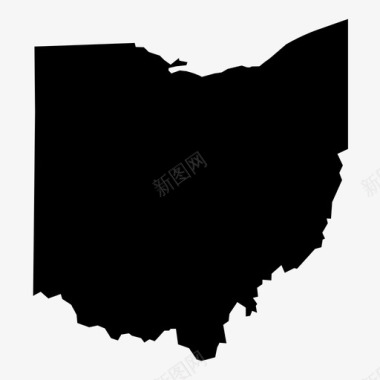 俄亥俄州美国州图标图标