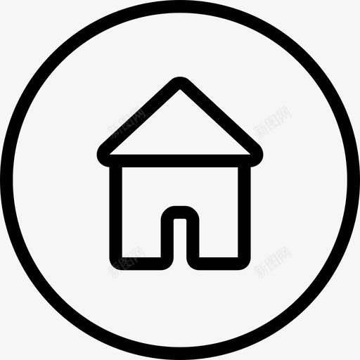 住宅建筑房屋图标svg_新图网 https://ixintu.com 住宅 建筑 房屋 环线类