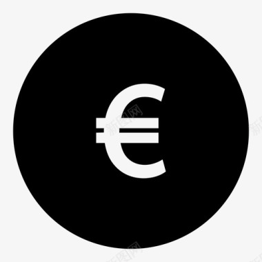 欧元货币银行和金融图标图标