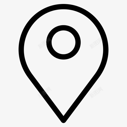 地图图钉位置地点图标svg_新图网 https://ixintu.com 位置 地图图钉 地点