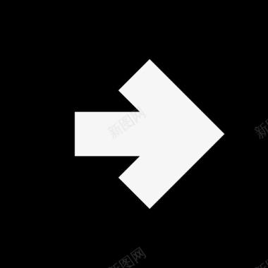右箭头在方形填充按钮中箭头箭头集2图标图标