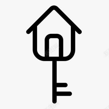 房子钥匙家锁图标图标