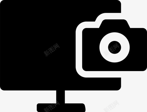 计算机摄像机设备图像图标svg_新图网 https://ixintu.com 互联网 图像 屏幕 屏幕第2部分填充 照片 计算机摄像机 设备