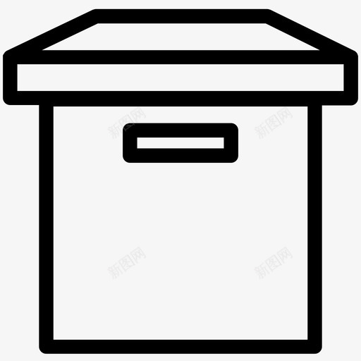 档案箱纸板箱文件图标svg_新图网 https://ixintu.com 办公室 文件 档案箱 纸板箱 装运箱