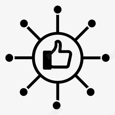 社交媒体连接网络社交媒体图标图标