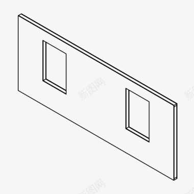 开口建筑组成建筑图标图标