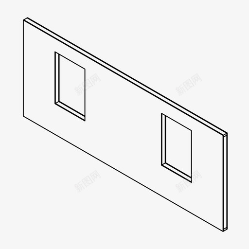 开口建筑组成建筑图标svg_新图网 https://ixintu.com 墙体结构 建筑 建筑组成 开口 门窗