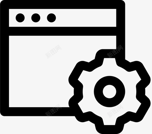 浏览器设置调整计算机图标svg_新图网 https://ixintu.com 屏幕第3部分 浏览器设置 计算机 设备 调整 首选项 齿轮