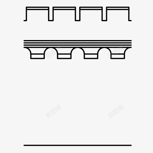 墙片建筑城堡图案图标svg_新图网 https://ixintu.com 城堡图案 城墙 城墙组成 堡垒 墙片 建筑 防御