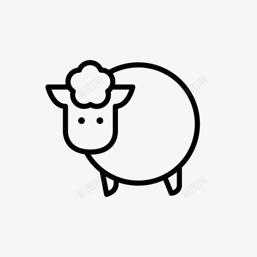 羊动物食物饮用图标svg_新图网 https://ixintu.com 动物 羊 食物饮用