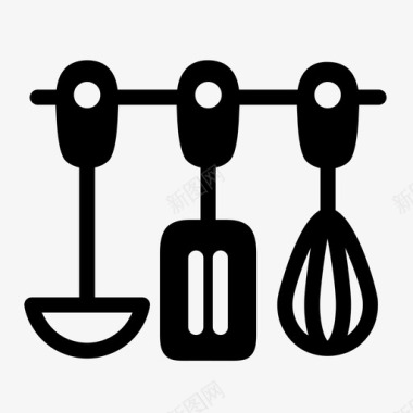 厨房用具勺子工具图标图标