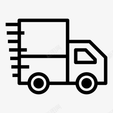 快速交货箱子电子商务图标图标