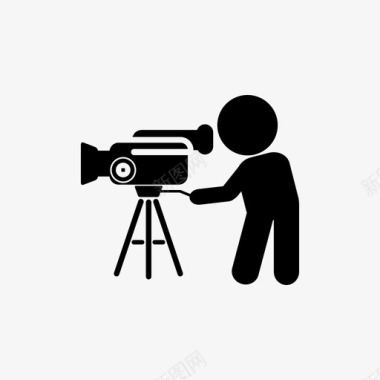摄像机摄像机操作员摄影师图标图标