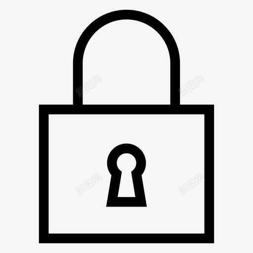 锁密码保护图标svg_新图网 https://ixintu.com 保护 安全 密码 搜索引擎优化营销线图标 锁