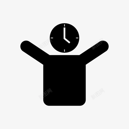 守时的人早准时图标svg_新图网 https://ixintu.com 准时 及时 守时的人 定时 早 计划