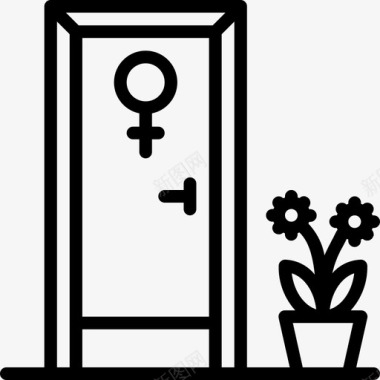 女厕卫浴卫生间图标图标