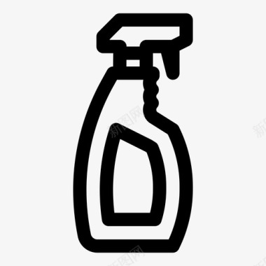 清洁喷雾瓶子清洁剂图标图标