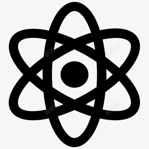 原子物理科学图标svg_新图网 https://ixintu.com 原子 物理 科学
