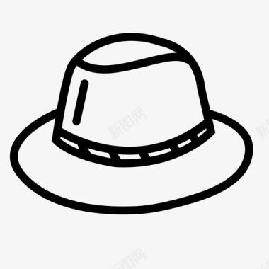 帽子阿尔卑斯山的帽子提洛尔人的帽子图标图标