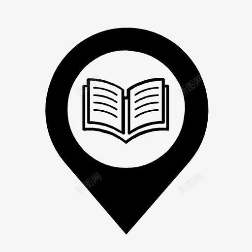 地点书籍图书馆图标svg_新图网 https://ixintu.com 书籍 图书馆 地点