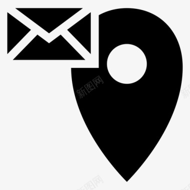 电子邮件位置联系人gps图标图标