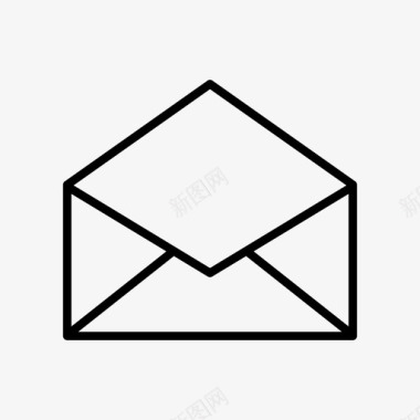 打开的邮件信封信件图标图标