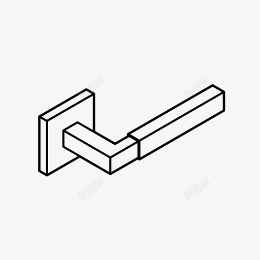 门把手关门回家图标svg_新图网 https://ixintu.com 关门 回家 门把手