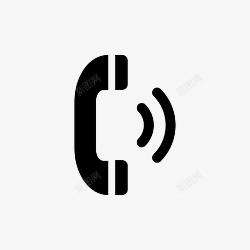 电话接受器呼叫通信图标svg_新图网 https://ixintu.com 呼叫 电话接受器 通信